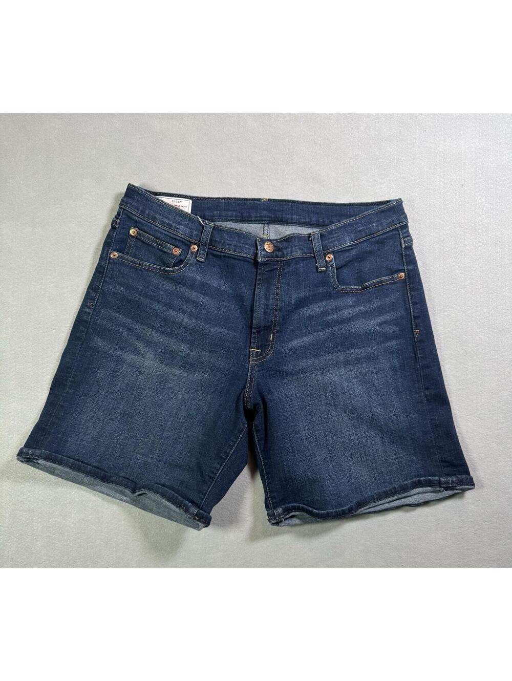 Gap 5" Girlfriend Short Mid Rise Denim Shorts Dark Indigo Size 31/12 Tall